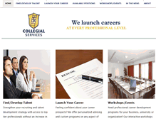 Tablet Screenshot of collegialservices.com